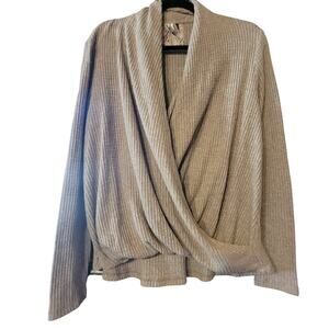 Anthropologie Akemi & Kin Woodruff Waffle Faux Wrap Top Sz M